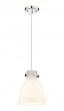 Innovations Lighting 410-1PS-PN-G412-8WH - Newton Bell - 1 Light - 8 inch - Polished Nickel - Cord hung - Pendant