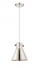 Innovations Lighting 410-1PS-PN-M411-8PN - Newton Cone - 1 Light - 8 inch - Polished Nickel - Cord hung - Pendant