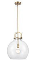  410-1S-BB-14CL - Newton Sphere - 1 Light - 14 inch - Brushed Brass - Cord hung - Pendant