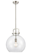  410-1S-SN-14CL - Newton Sphere - 1 Light - 14 inch - Brushed Satin Nickel - Cord hung - Pendant
