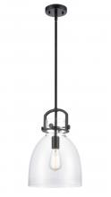 Innovations Lighting 410-1SM-BK-G412-10CL - Newton Bell - 1 Light - 10 inch - Matte Black - Mini Pendant