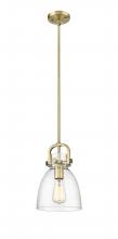  410-1SS-BB-G412-8SDY - Newton Bell - 1 Light - 8 inch - Brushed Brass - Mini Pendant