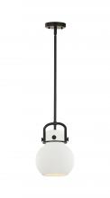  410-1SS-BK-M410-8W - Newton Sphere - 1 Light - 8 inch - Matte Black - Mini Pendant