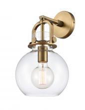  410-1W-BB-G410-8CL - Newton Sphere - 1 Light - 8 inch - Brushed Brass - Sconce