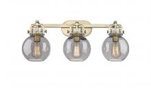  410-3W-BB-G410-7SM - Newton Sphere - 3 Light - 27 inch - Brushed Brass - Bath Vanity Light