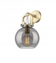  411-1W-BB-G410-8SM - Newton Sphere - 1 Light - 8 inch - Brushed Brass - Sconce