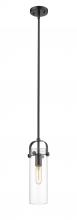 Innovations Lighting 423-1S-BK-4CL - Pilaster - 1 Light - 5 inch - Matte Black - Cord hung - Mini Pendant