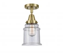 Innovations Lighting 447-1C-AB-G184 - Canton - 1 Light - 6 inch - Antique Brass - Flush Mount