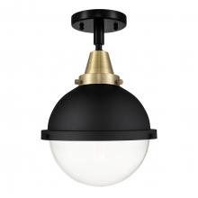  447-1C-BAB-HFS-82-BK - Hampden - 1 Light - 9 inch - Black Antique Brass - Flush Mount