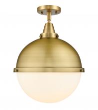  447-1C-BB-HFS-121-BB - Hampden - 1 Light - 13 inch - Brushed Brass - Flush Mount