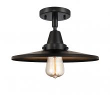 Innovations Lighting 447-1C-BK-MFR-BK-12 - Appalachian - 1 Light - 12 inch - Matte Black - Flush Mount