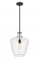  493-1S-BK-G504-12-LED - Norwalk - 1 Light - 12 inch - Matte Black - Stem hung - Mini Pendant