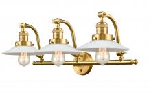  515-3W-SG-G1 - Halophane - 3 Light - 28 inch - Satin Gold - Bath Vanity Light