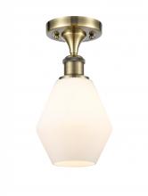  516-1C-AB-G651-6 - Cindyrella - 1 Light - 6 inch - Antique Brass - Semi-Flush Mount