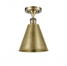  516-1C-AB-MBC-8-AB - Berkshire - 1 Light - 8 inch - Antique Brass - Semi-Flush Mount