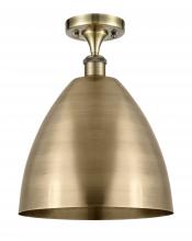  516-1C-AB-MBD-12-AB - Bristol - 1 Light - 12 inch - Antique Brass - Semi-Flush Mount