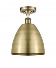  516-1C-AB-MBD-9-AB - Bristol - 1 Light - 9 inch - Antique Brass - Semi-Flush Mount