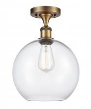  516-1C-BB-G122-10 - Athens - 1 Light - 10 inch - Brushed Brass - Semi-Flush Mount