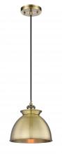  516-1P-AB-M14-AB - Adirondack - 1 Light - 8 inch - Antique Brass - Cord hung - Mini Pendant