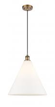  516-1P-BB-GBC-161 - Berkshire - 1 Light - 16 inch - Brushed Brass - Cord hung - Pendant