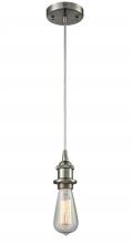  516-1P-SN - Bare Bulb - 1 Light - 5 inch - Brushed Satin Nickel - Cord hung - Mini Pendant