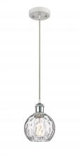 Innovations Lighting 516-1P-WPC-G1215-6 - Athens Water Glass - 1 Light - 6 inch - White Polished Chrome - Cord hung - Mini Pendant