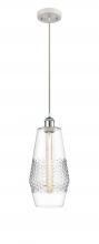  516-1P-WPC-G682-7-LED - Windham - 1 Light - 7 inch - White Polished Chrome - Cord hung - Mini Pendant