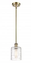  516-1S-AB-G1113-LED - Cobbleskill - 1 Light - 5 inch - Antique Brass - Mini Pendant