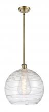  516-1S-AB-G1213-14 - Athens Deco Swirl - 1 Light - 14 inch - Antique Brass - Pendant