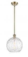  516-1S-AB-G1215-10-LED - Athens Water Glass - 1 Light - 10 inch - Antique Brass - Mini Pendant