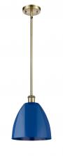  516-1S-AB-MBD-9-BL - Plymouth - 1 Light - 9 inch - Antique Brass - Pendant