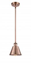 Innovations Lighting 516-1S-AC-M8 - Smithfield - 1 Light - 7 inch - Antique Copper - Mini Pendant