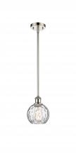 Innovations Lighting 516-1S-PN-G1215-6-LED - Athens Water Glass - 1 Light - 6 inch - Polished Nickel - Mini Pendant