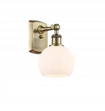  516-1W-AB-G121-6 - Athens - 1 Light - 6 inch - Antique Brass - Sconce