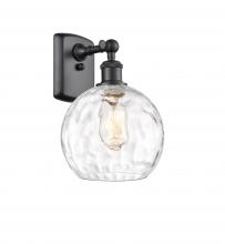 Innovations Lighting 516-1W-BK-G1215-8 - Athens Water Glass - 1 Light - 8 inch - Matte Black - Sconce
