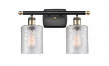  516-2W-BAB-G112 - Cobbleskill - 2 Light - 15 inch - Black Antique Brass - Bath Vanity Light