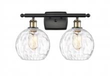 Innovations Lighting 516-2W-BAB-G1215-8 - Athens Water Glass - 2 Light - 18 inch - Black Antique Brass - Bath Vanity Light
