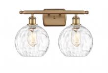 Innovations Lighting 516-2W-BB-G1215-8 - Athens Water Glass - 2 Light - 18 inch - Brushed Brass - Bath Vanity Light