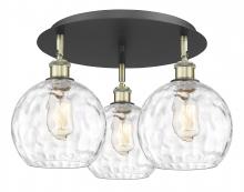 Innovations Lighting 516-3C-BAB-G1215-8 - Athens Water Glass - 3 Light - 20 inch - Black Antique Brass - Flush Mount