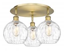Innovations Lighting 516-3C-BB-G1215-8 - Athens Water Glass - 3 Light - 20 inch - Brushed Brass - Flush Mount