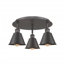  516-3C-OB-M8-OB - Ballston - 3 Light - 18 inch - Oil Rubbed Bronze - Flush Mount