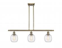  516-3I-AB-G1013 - Belfast - 3 Light - 36 inch - Antique Brass - Cord hung - Island Light