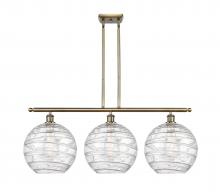  516-3I-AB-G1213-12 - Athens Deco Swirl - 3 Light - 39 inch - Antique Brass - Cord hung - Island Light