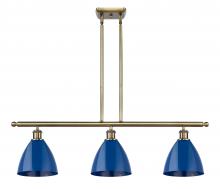  516-3I-AB-MBD-75-BL - Plymouth - 3 Light - 36 inch - Antique Brass - Cord hung - Island Light