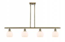  516-4I-AB-G121-6 - Athens - 4 Light - 48 inch - Antique Brass - Cord hung - Island Light