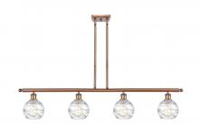  516-4I-AC-G1213-6 - Athens Deco Swirl - 4 Light - 48 inch - Antique Copper - Cord hung - Island Light