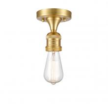  517-1C-SG - Bare Bulb - 1 Light - 5 inch - Satin Gold - Semi-Flush Mount
