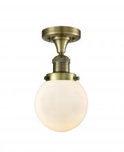  517-1CH-AB-G201-6 - Beacon - 1 Light - 6 inch - Antique Brass - Semi-Flush Mount