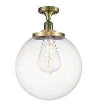  517-1CH-AB-G202-14 - Beacon - 1 Light - 14 inch - Antique Brass - Semi-Flush Mount