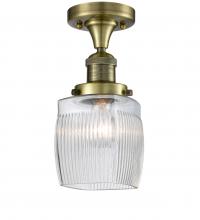  517-1CH-AB-G302 - Colton - 1 Light - 6 inch - Antique Brass - Semi-Flush Mount